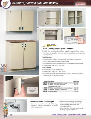 Health Care Logistics 家具目录 · Cabinets, Carts × 层架 第 12 页