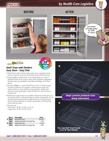 Health Care Logistics 家具目录 · Cabinets, Carts × 层架 第 13 页