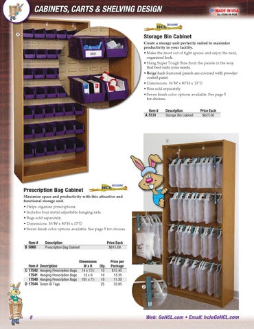 Health Care Logistics 家具目录 · Cabinets, Carts × 层架 第 8 页