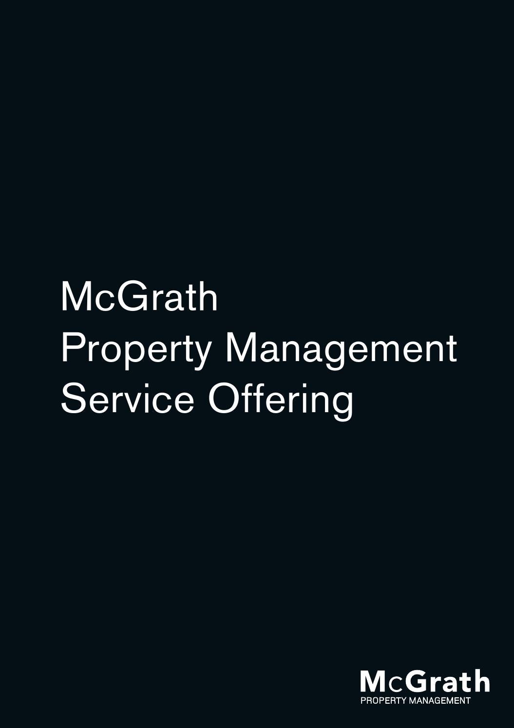 McGrath Property Management Service Offering by McGrath Estate Agents