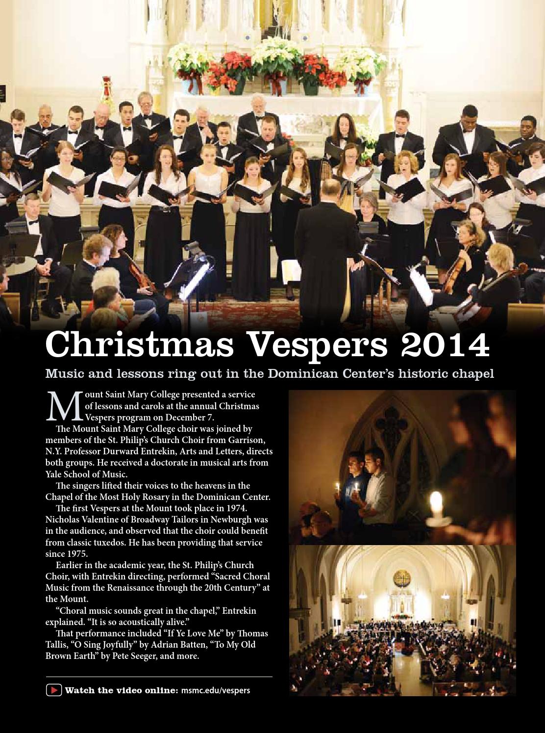 Mount Saint Mary College Magazine Winter 2014 By Mount Saint Mary 