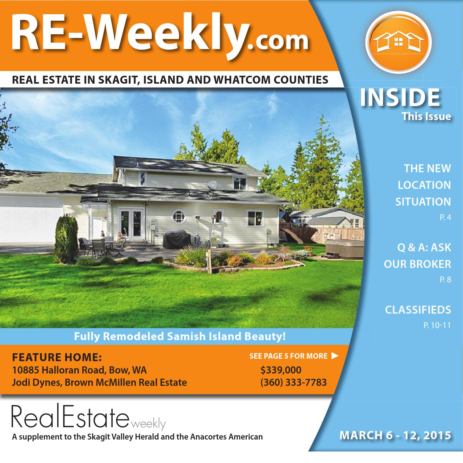 Real Estate Weekly March 6, 2015 by Skagit Publishing Issuu
