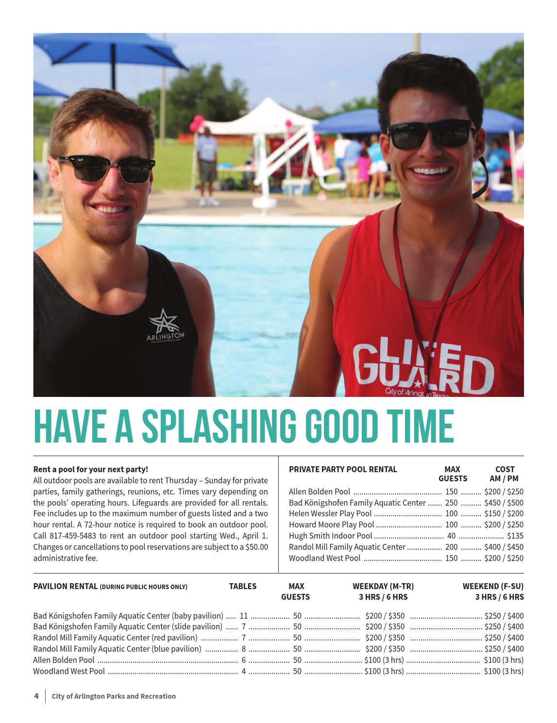 Summer Aquatics Guide 2015 by Arlington Parks and Recreation Department