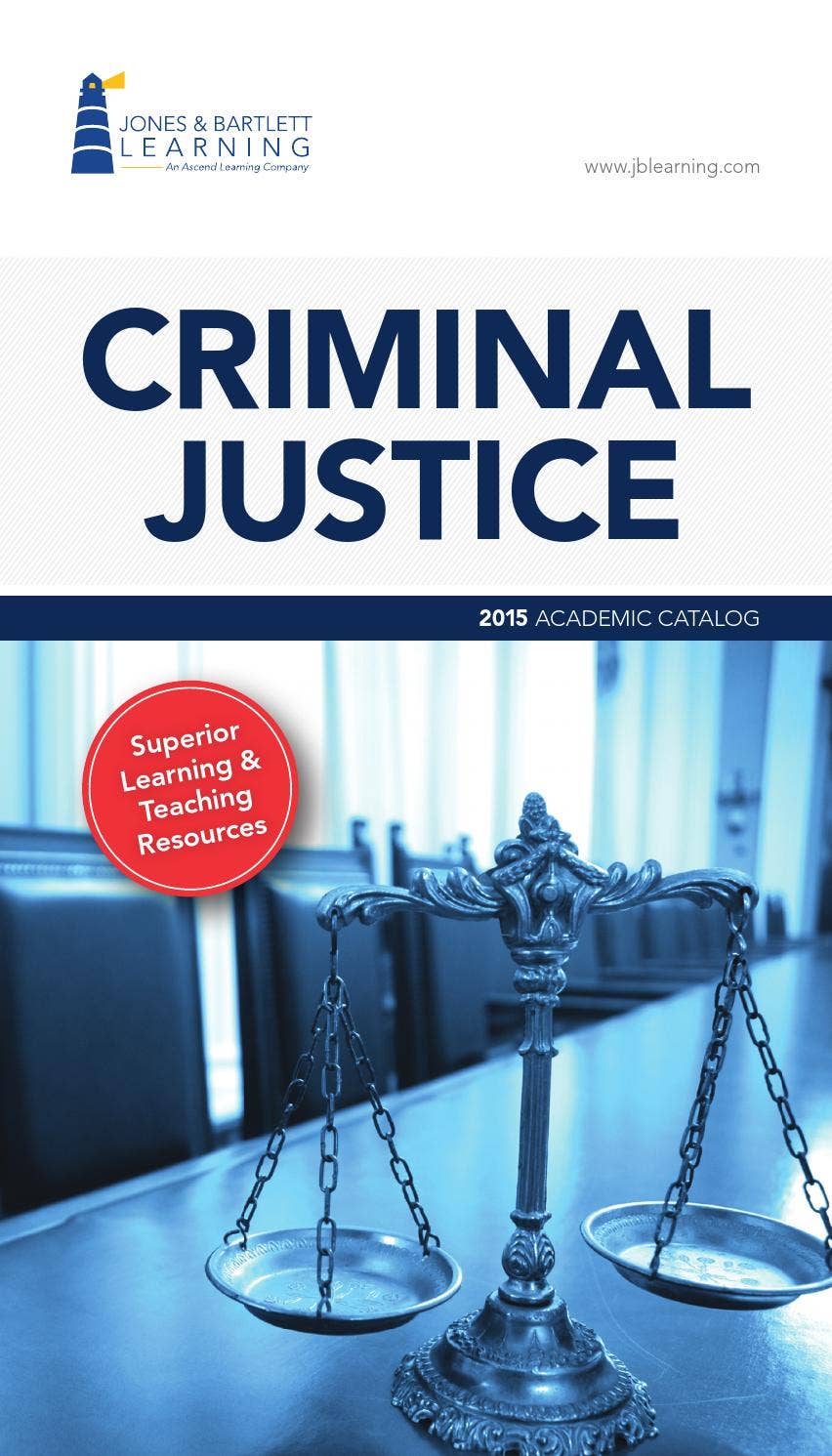 2015 Criminal Justice Catalog Jones & Bartlett Learning by Jones
