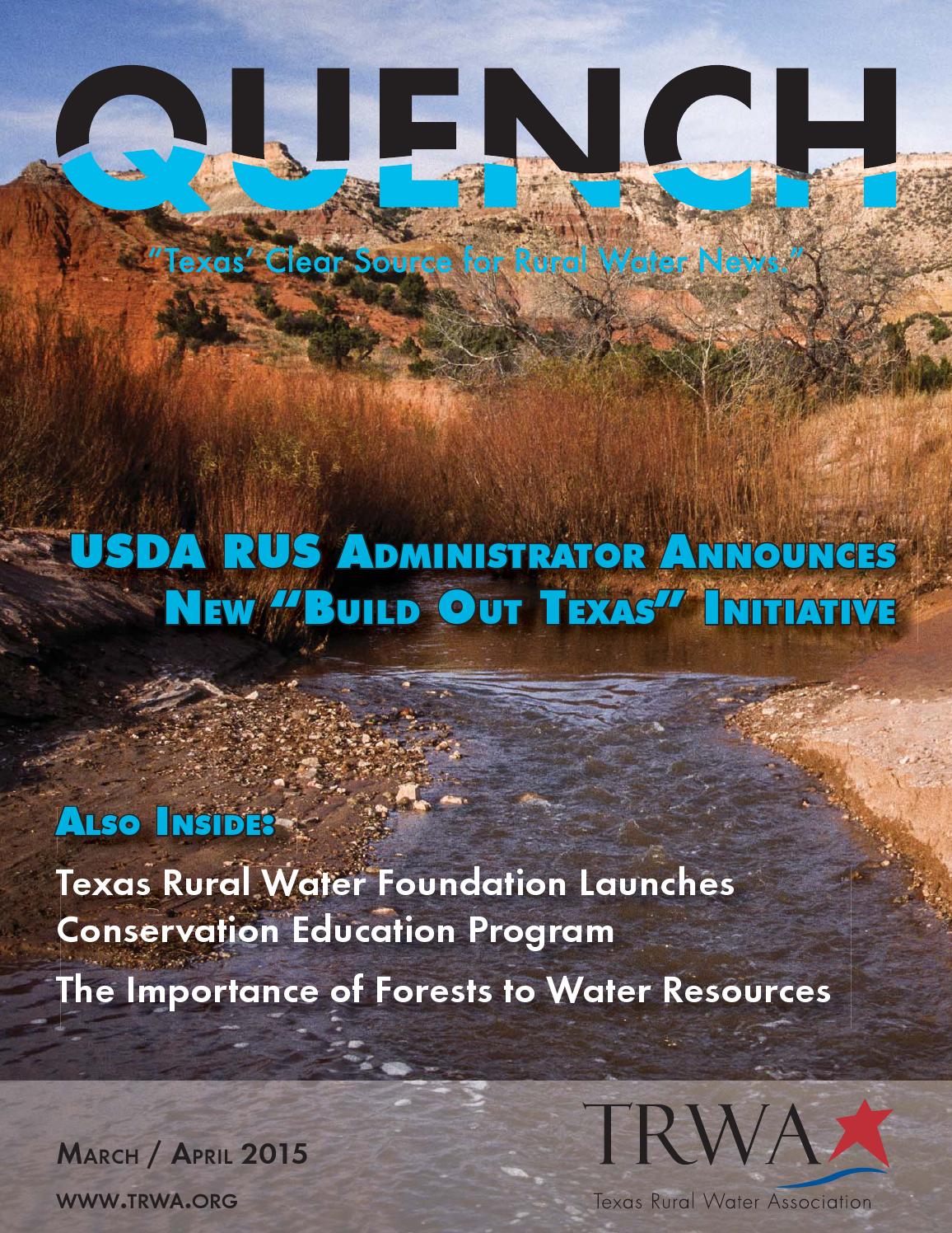 Quench Magazine March/April 2015 by Texas Rural Water Association Issuu