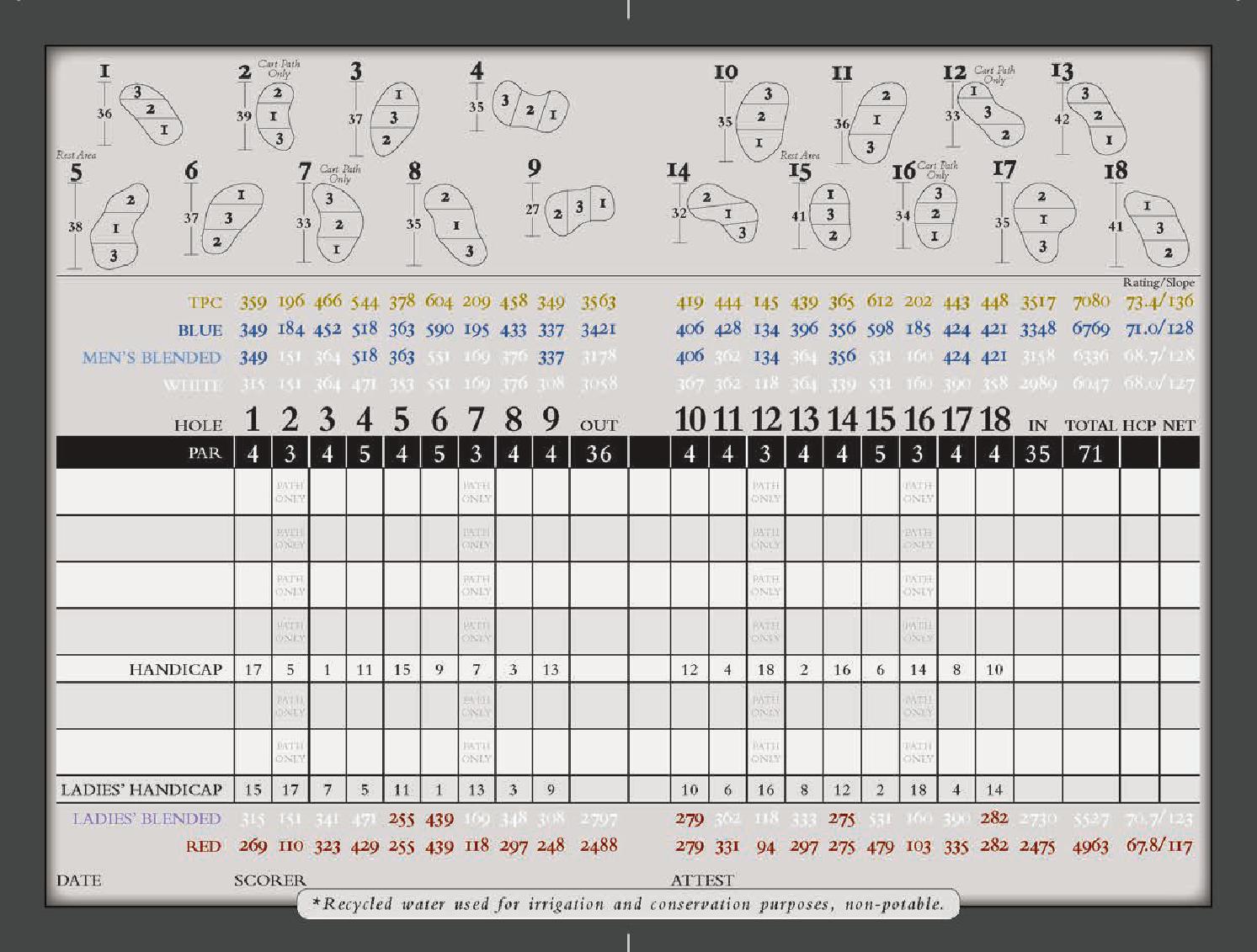 TPC Las Vegas Scorecard by Issuu