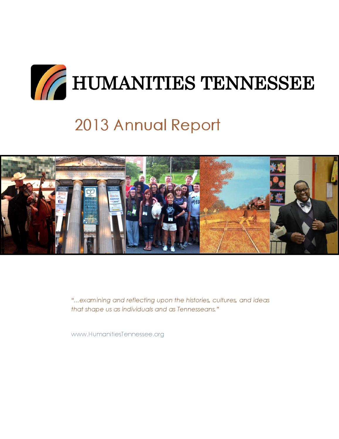 Humanities tn annual report 2013 by humanities tn issuu