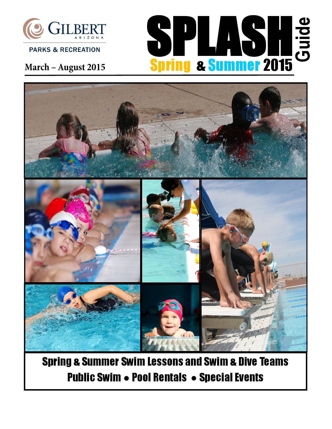 Splash guide 2015 by Town of GilbertParks and Recreation Issuu