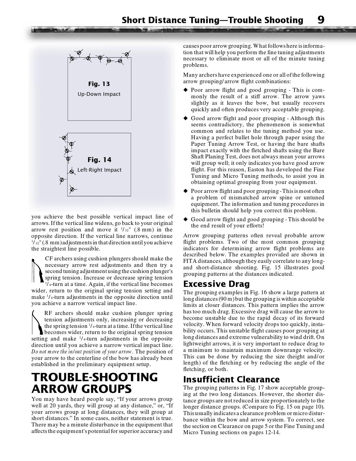 Easton arrow tuning & maintenance guide, archery complete tuning guide
