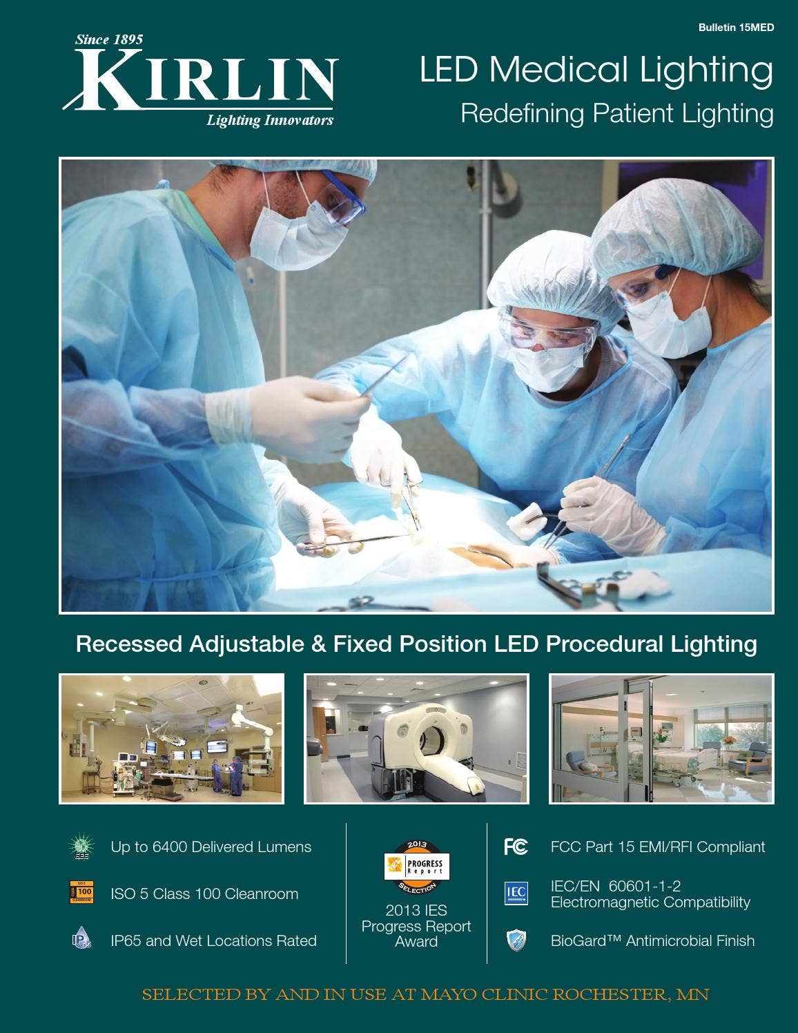 *Kirlin's LED Medical Exam Lighting Catalog 15MED by The Kirlin Company