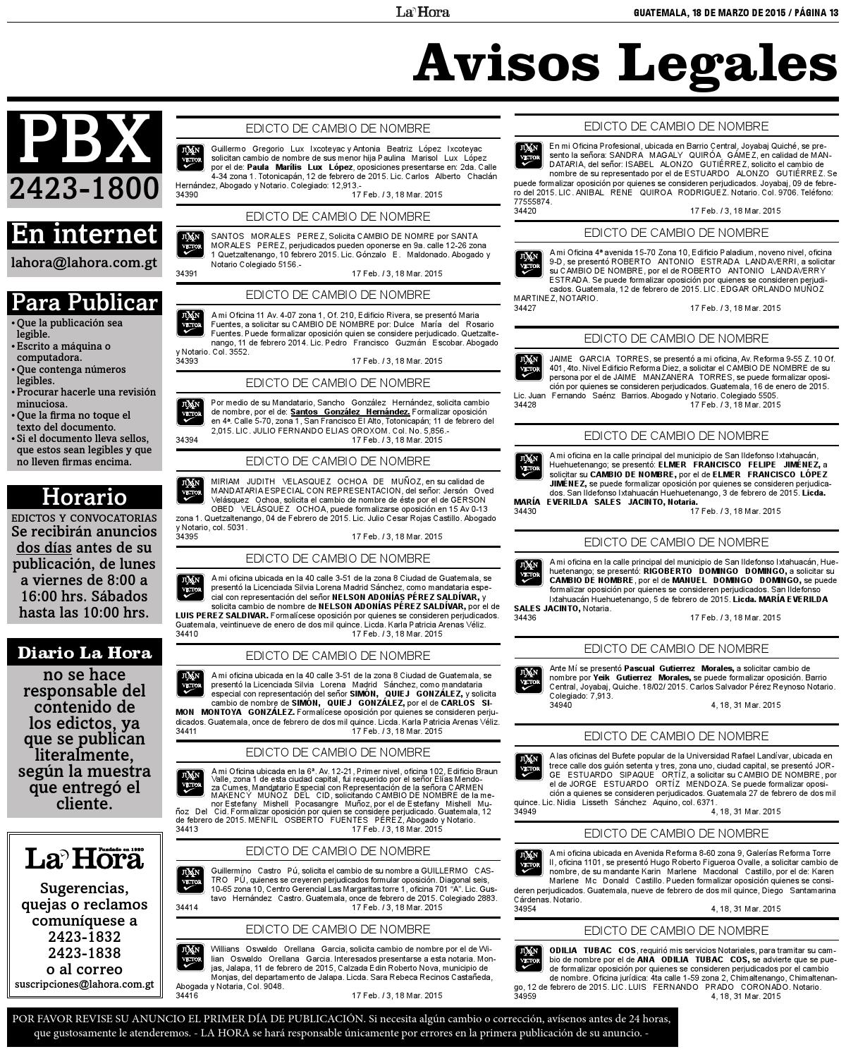 Diario La Hora 18 03 2015 By La Hora Issuu