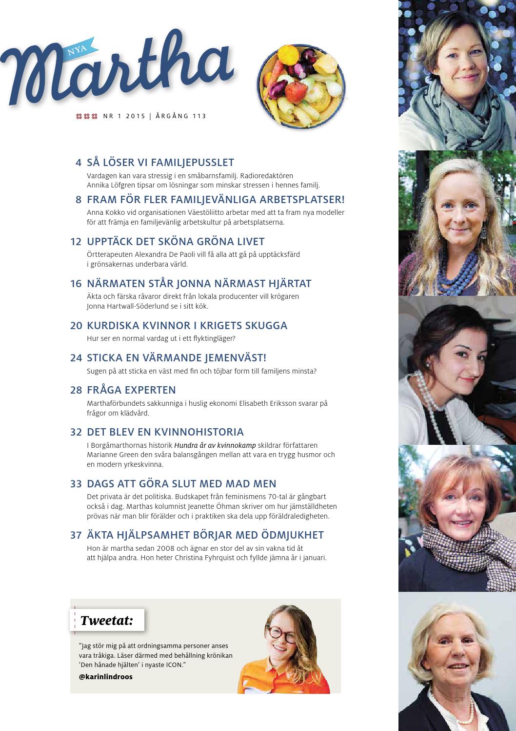 Martha 1/2015 by Finlands svenska Marthaförbund - Issuu