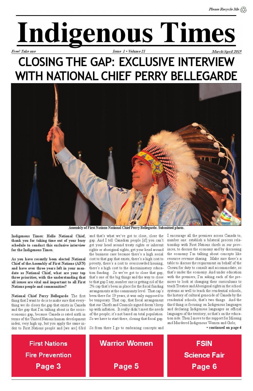 Indigenous Magazine Example MARCH/APRIL 2015 EDITION by Indigenous Times - Issuu