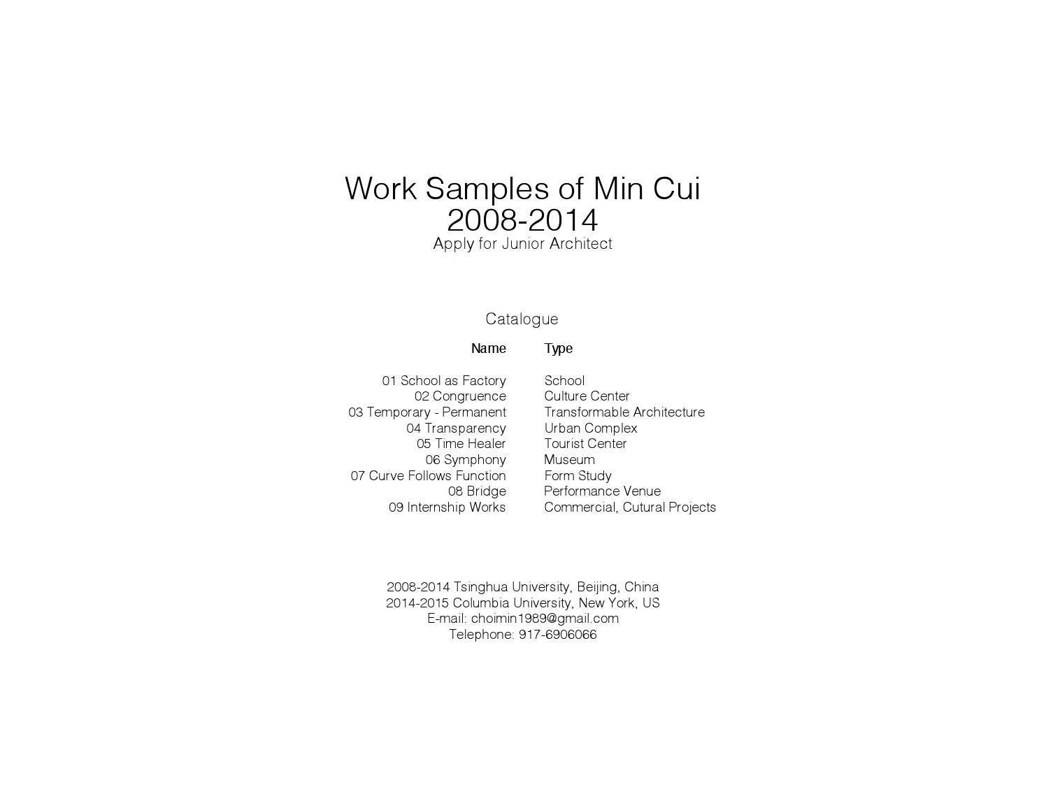 Mincui Work Samples by MIN CUI - Issuu