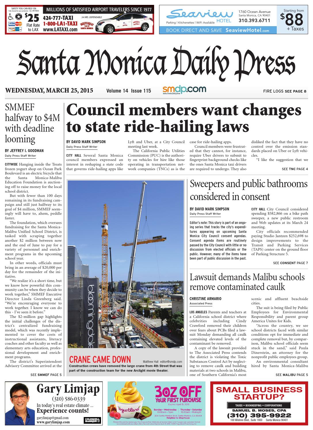 Santa Monica Daily Press, March 25, 2015 by Santa Monica Daily Press