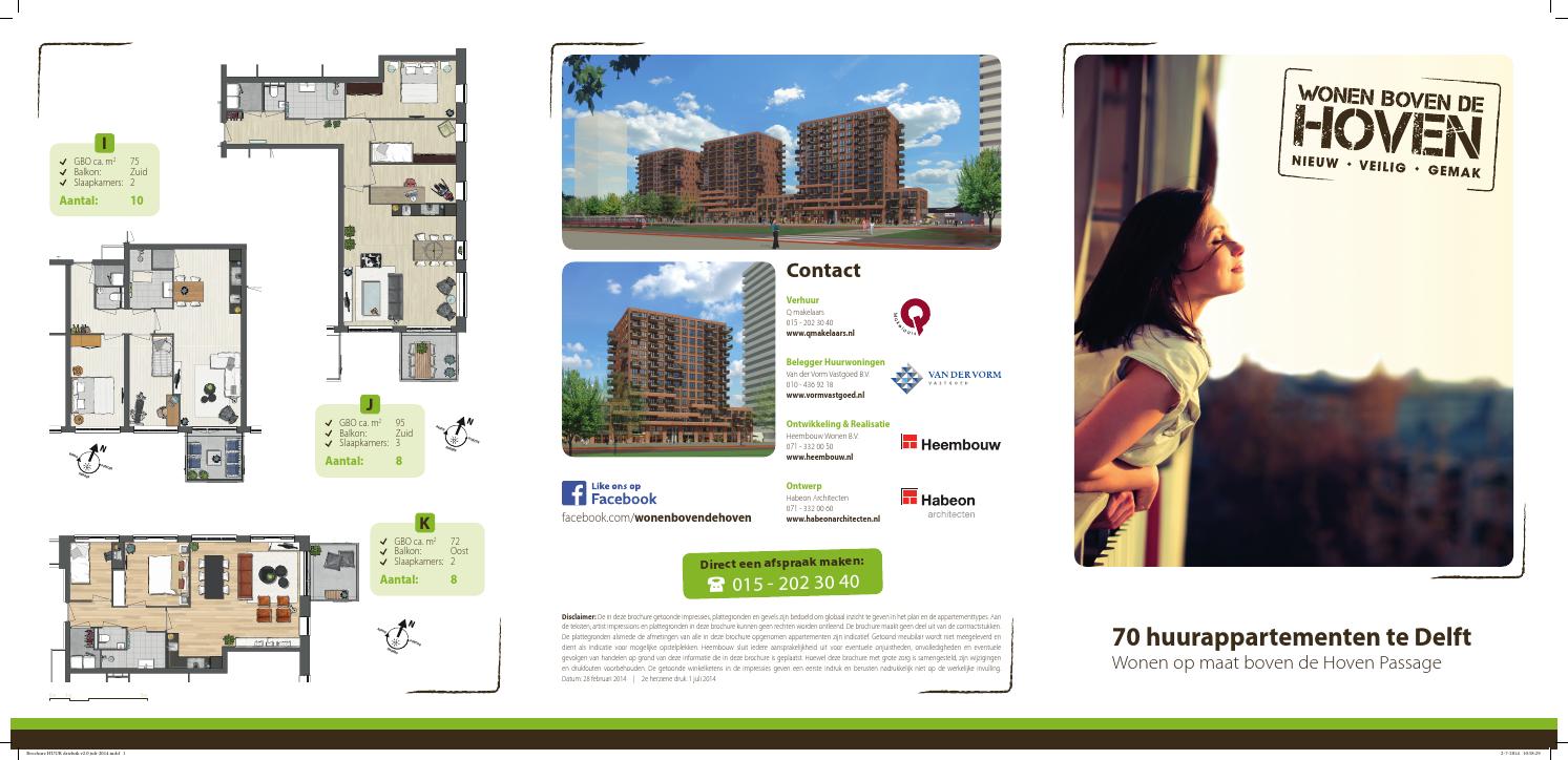 Brochure Huurappartementen Wonen Boven De Hoven Delft By Fundament All Media Issuu