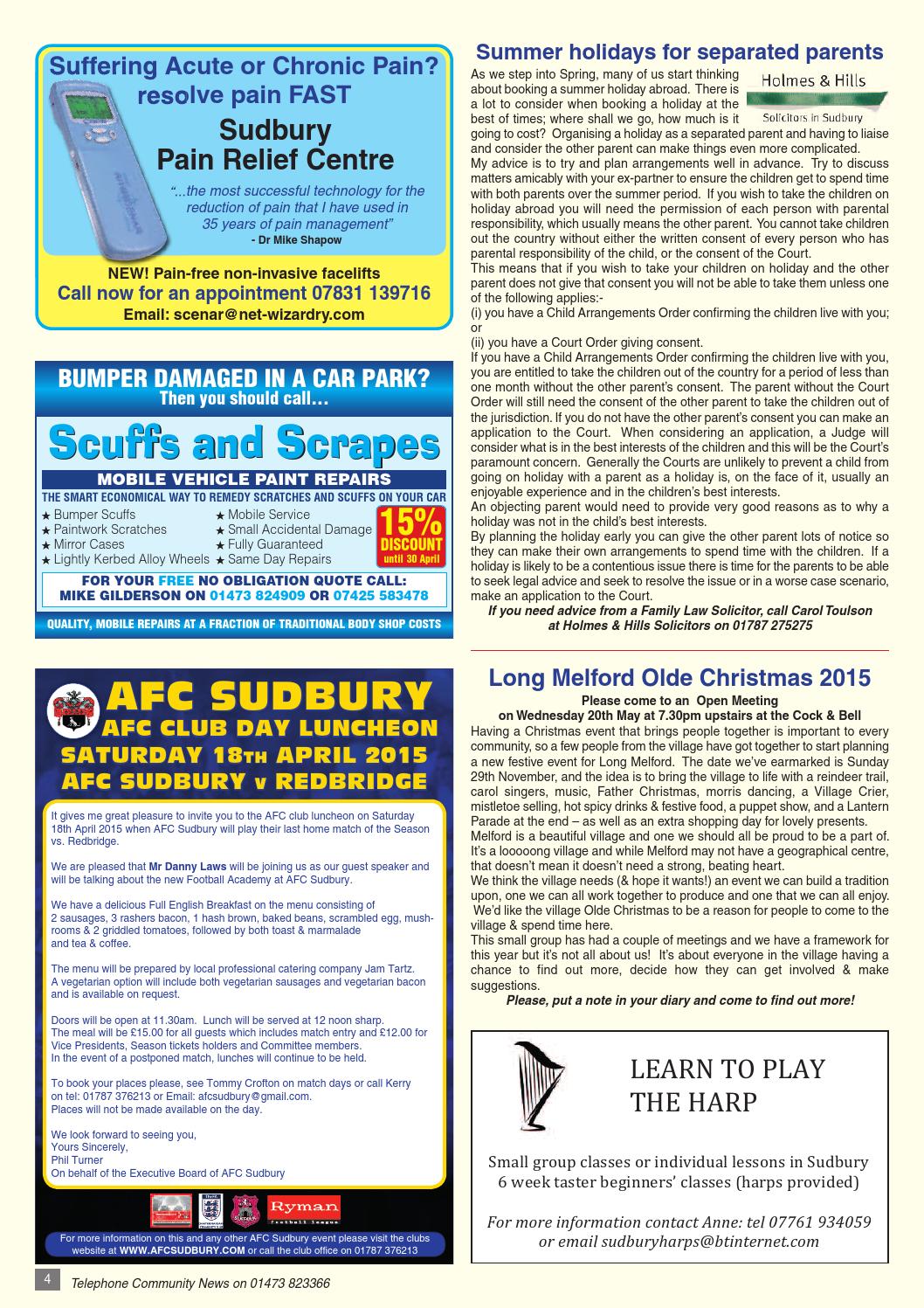 Sudbury & Long Melford Community News, April 2015 by Keith Avis