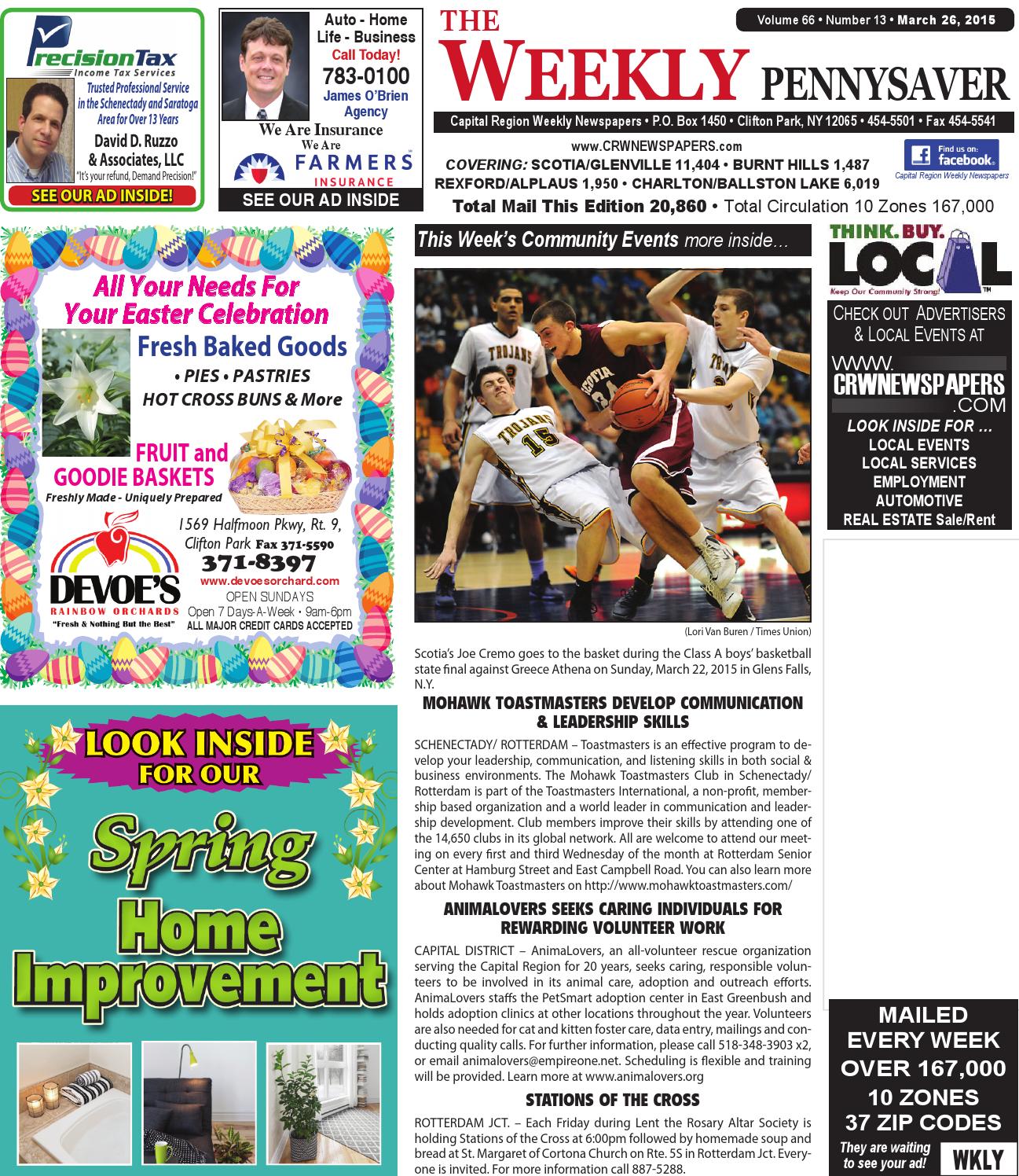 The Weekly Pennysaver 032615 by Capital Region Weekly Newspapers Issuu