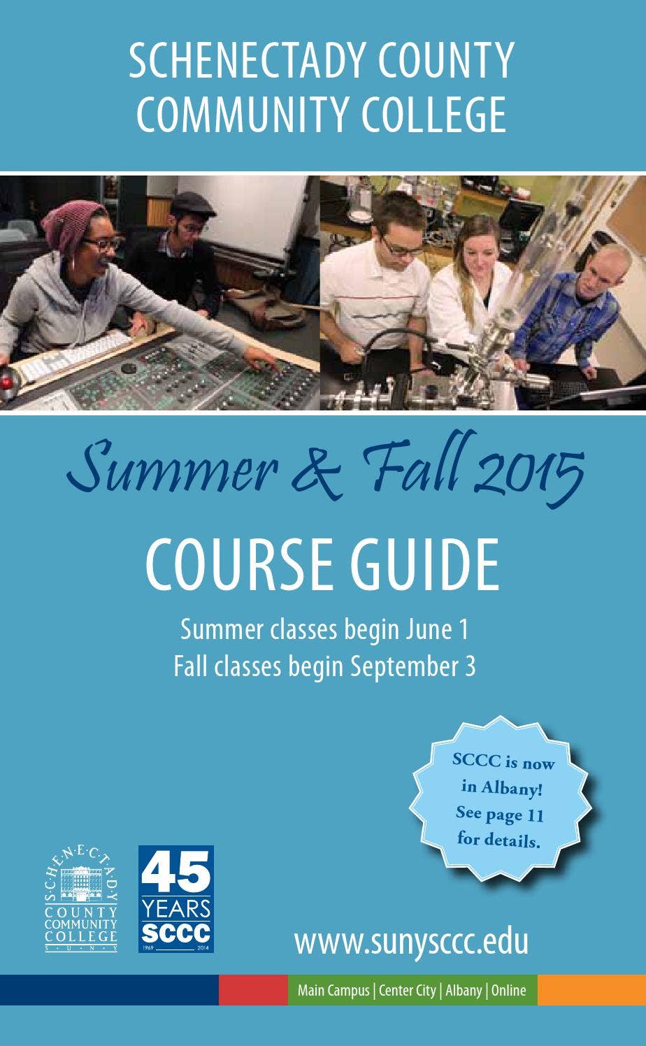 Summer and Fall 2015 Course Guide by SUNY Schenectady County Community