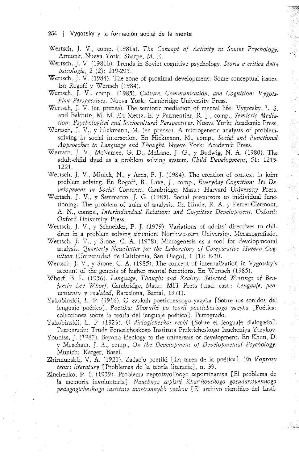 Wertsch james vygotsky y la formacion social de la mente by Luis ...