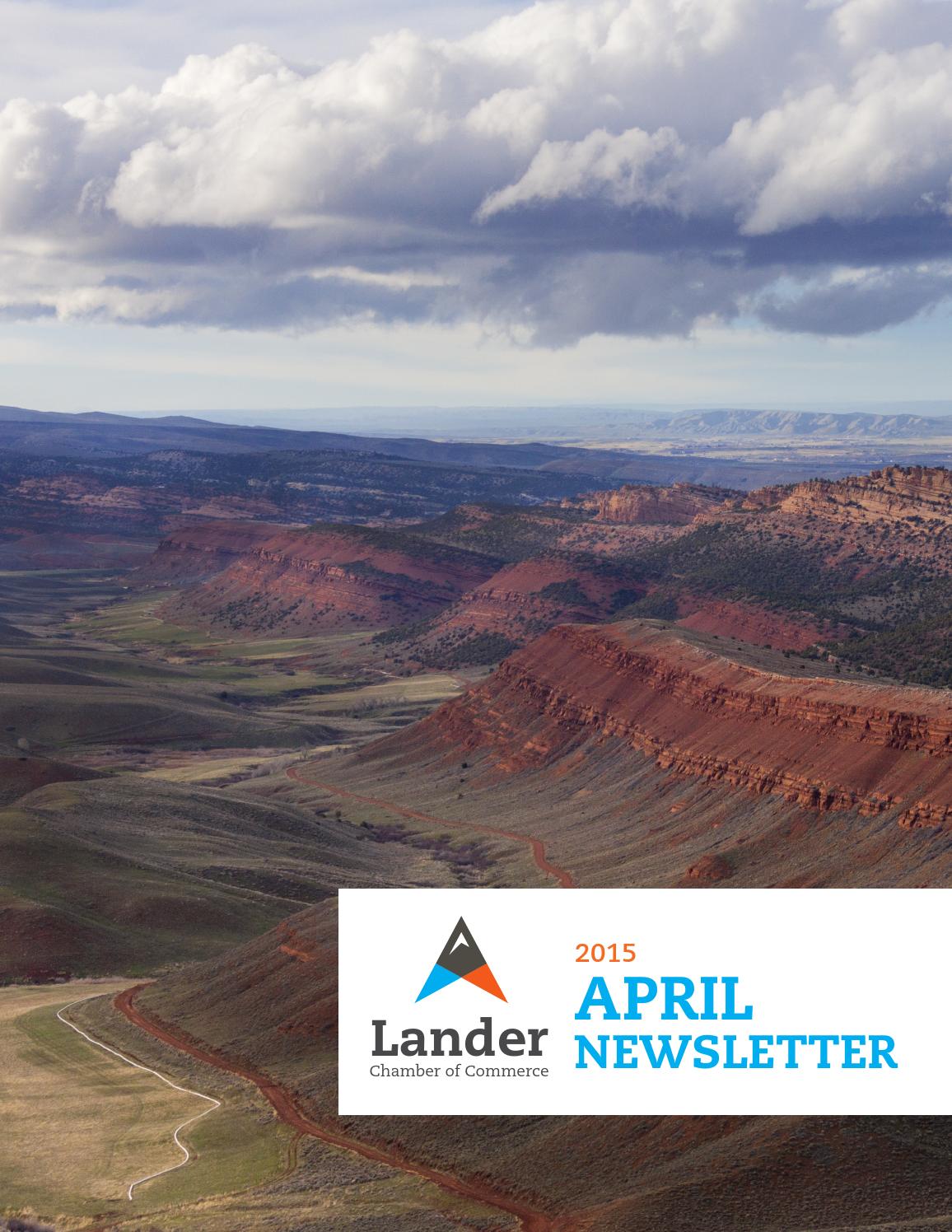 Lander WY Chamber Newsletter April 2015 by Lander Chamber of Commerce