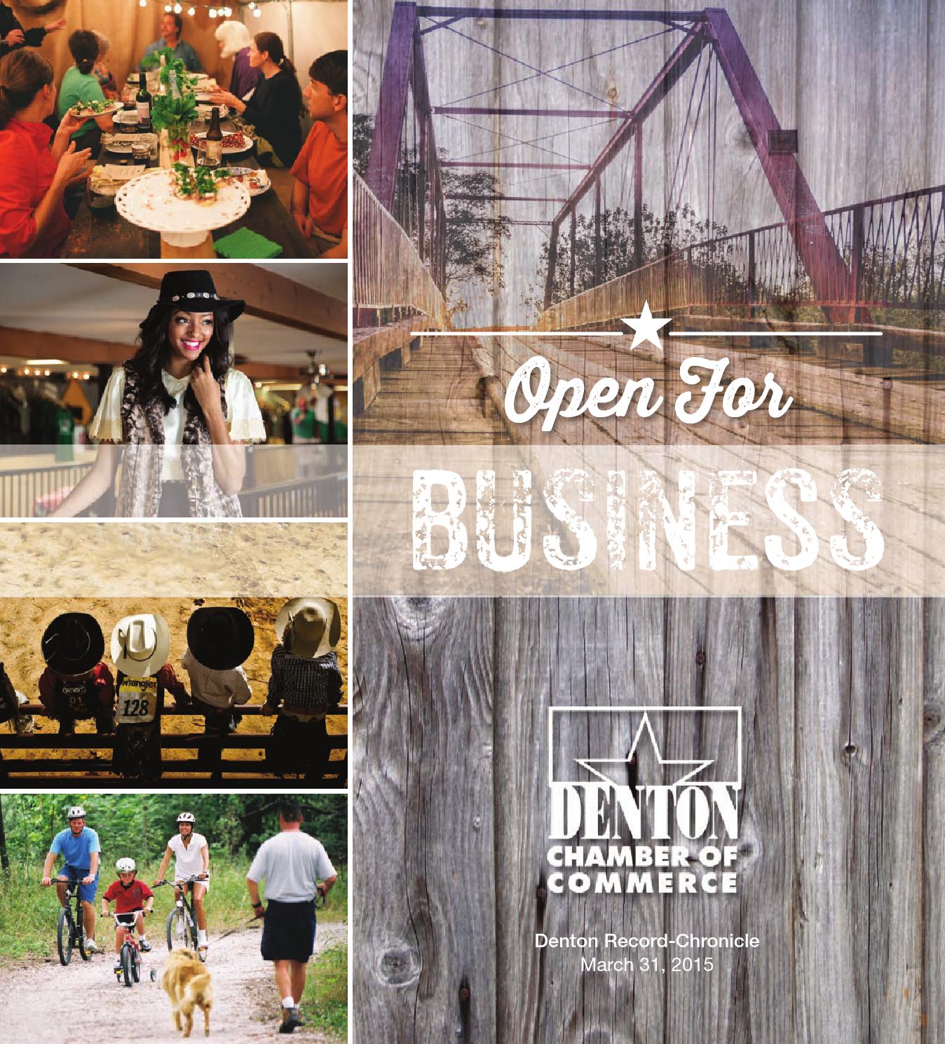 Open For BusinessDenton Chamber of Commerce 20152016 by Denton Media