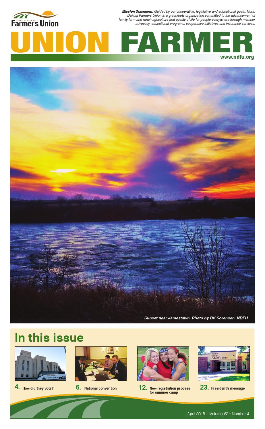 April Union Farmer by North Dakota Farmers Union Issuu