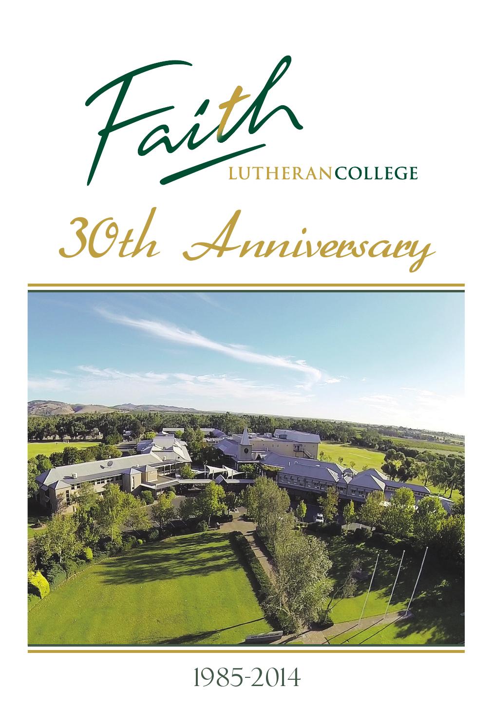 Faith Lutheran College 30th Anniversary by The Leader Newspaper Issuu