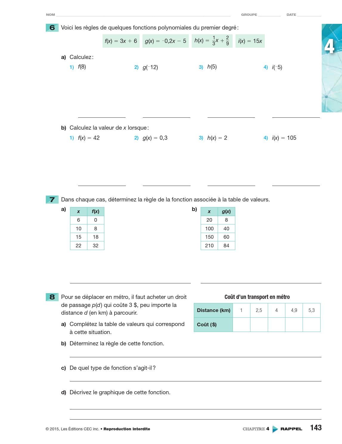 Point de mire sec 4 - Numérique
