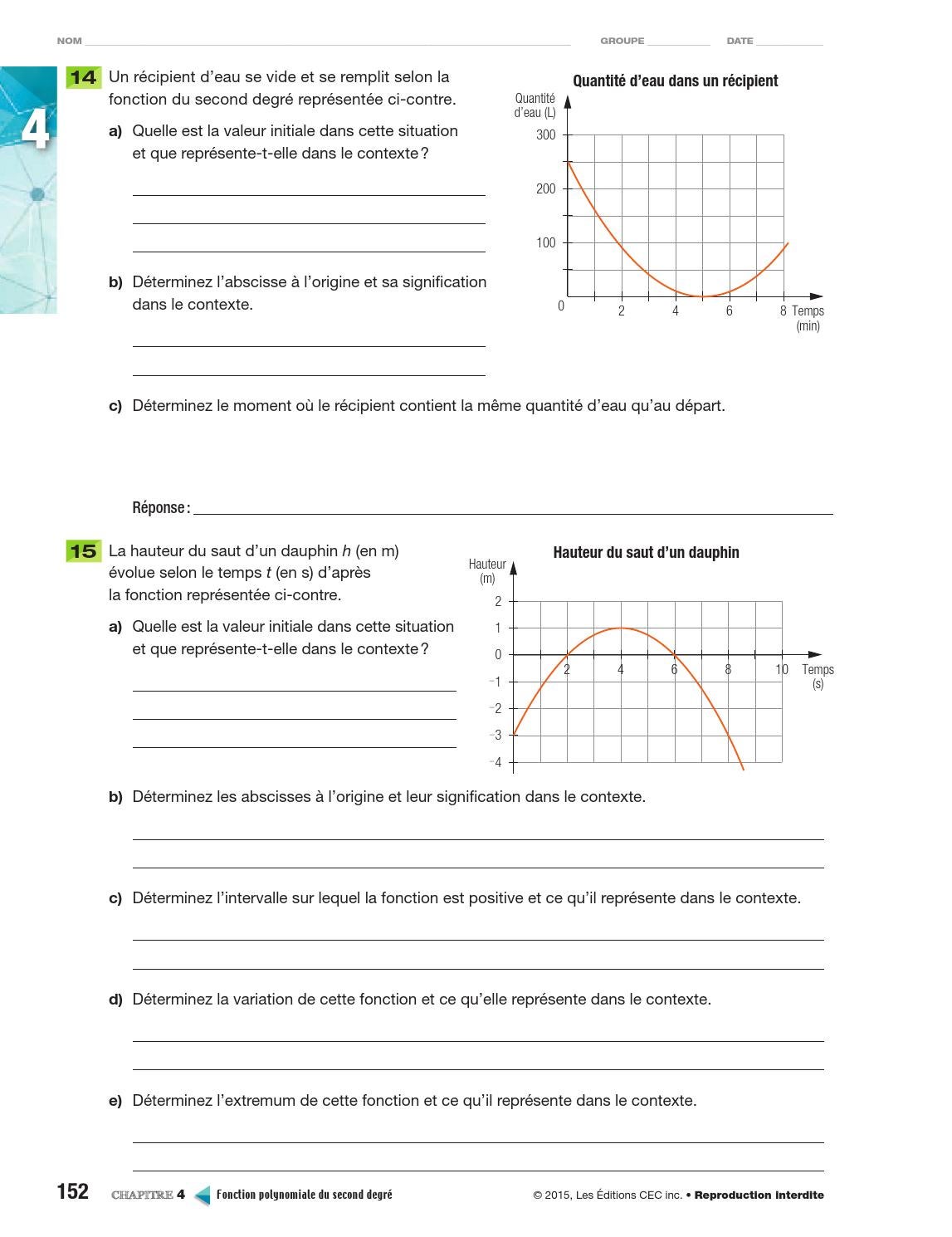 Point De Mire Secondaire 5 Sn Corrigé