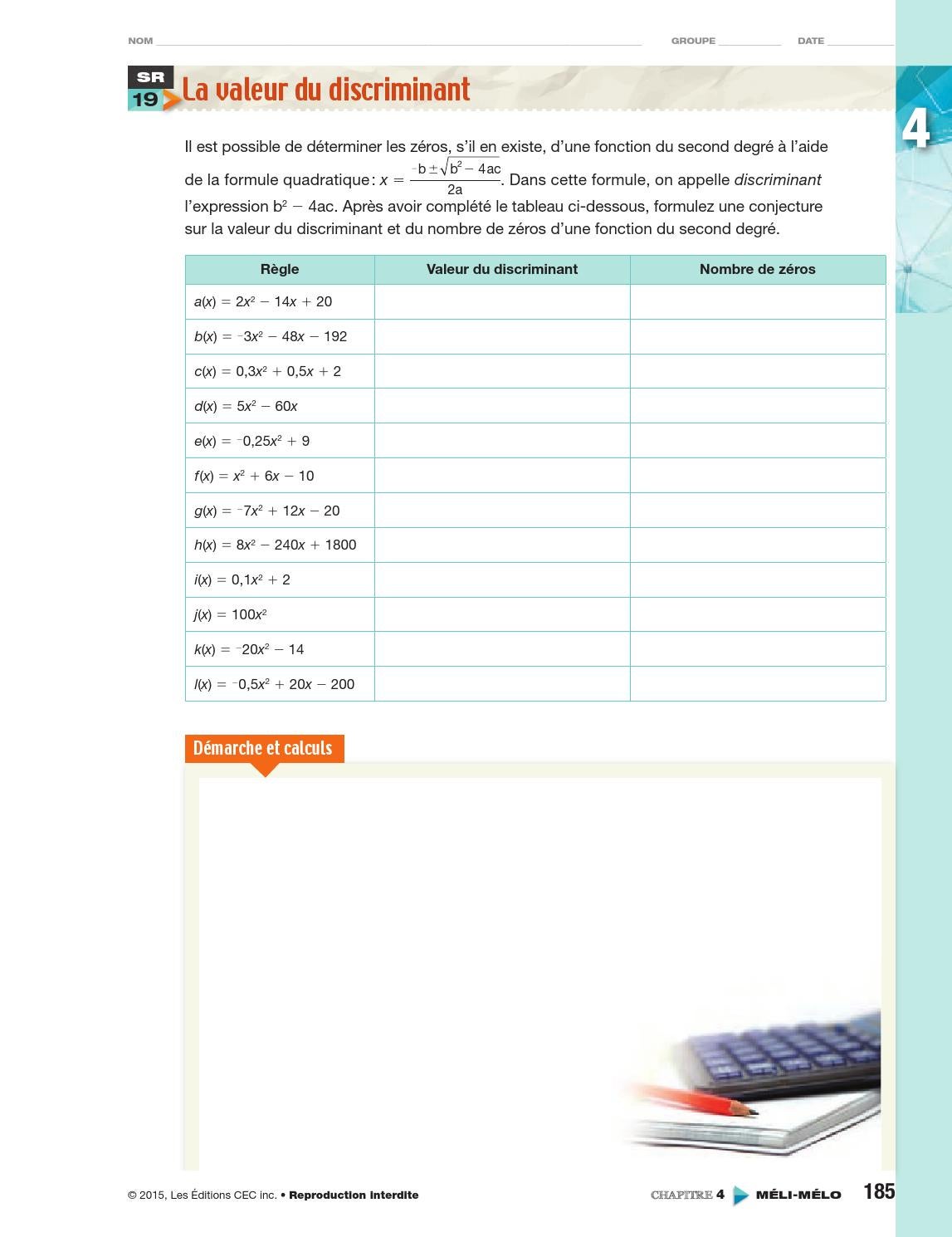 Point De Mire Secondaire 5 Sn Corrigé Pdf