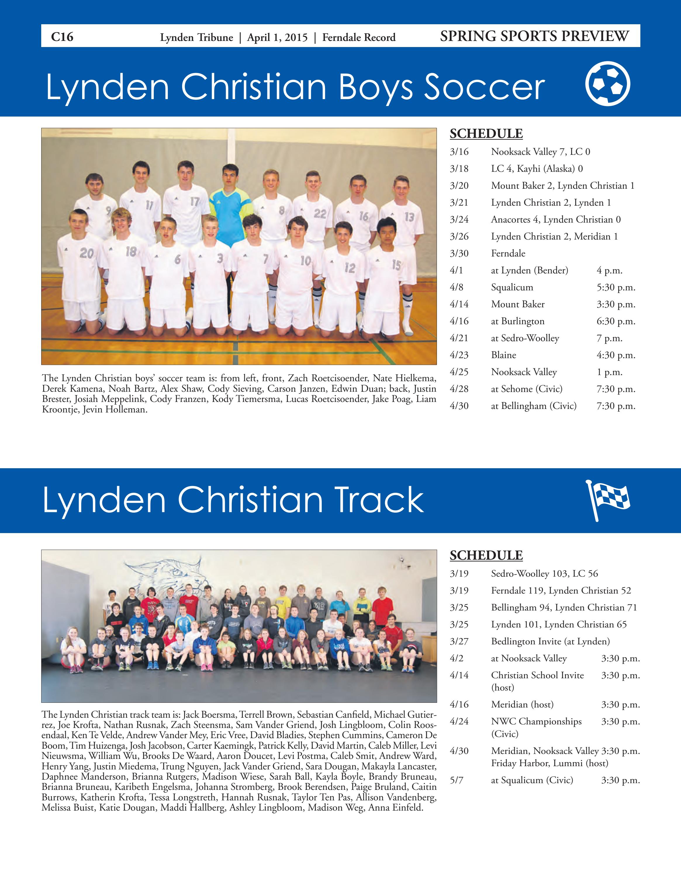 2015 Spring Sports Preview By Lynden Tribune Issuu