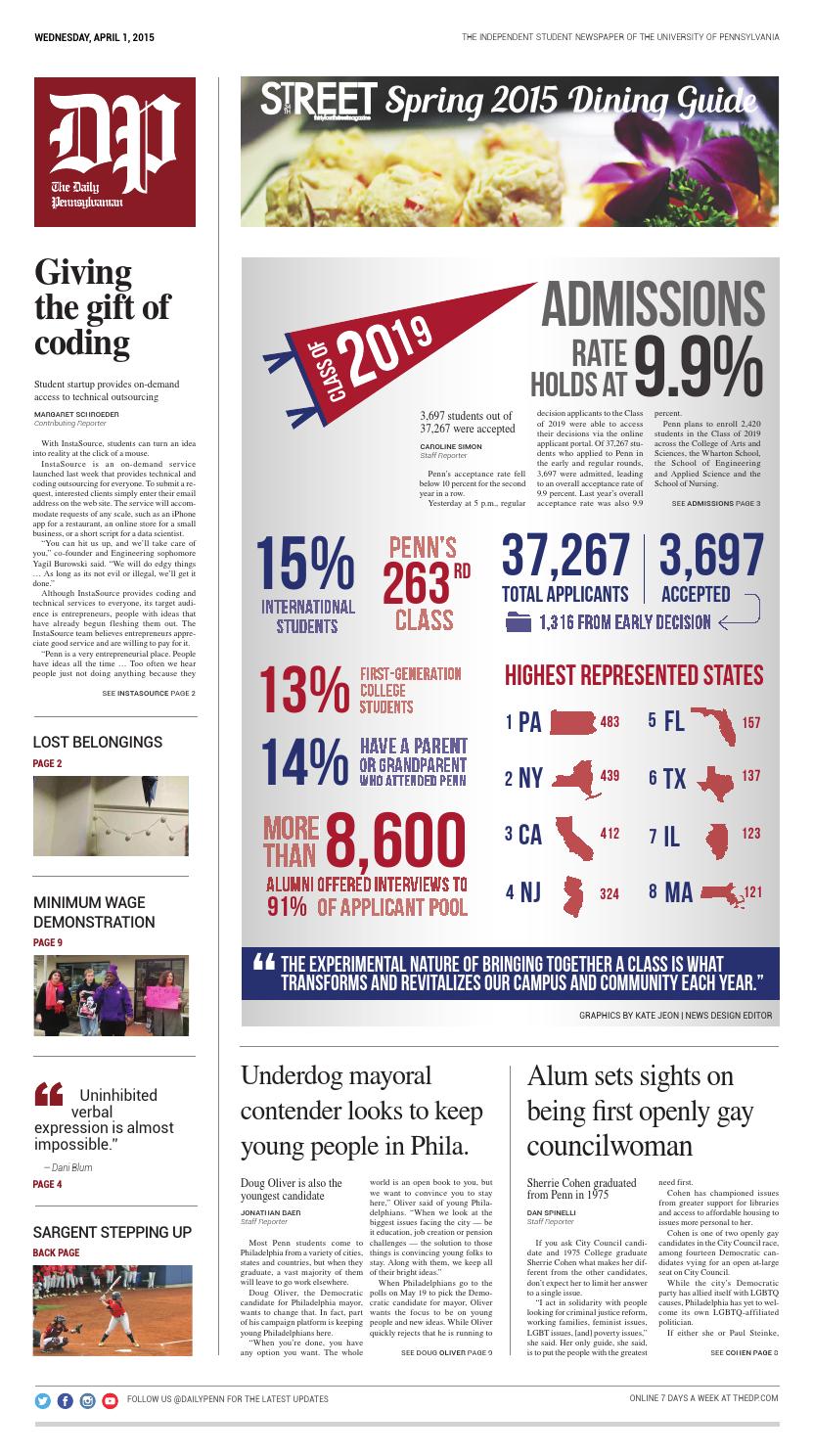 April 1, 2015 by The Daily Pennsylvanian Issuu