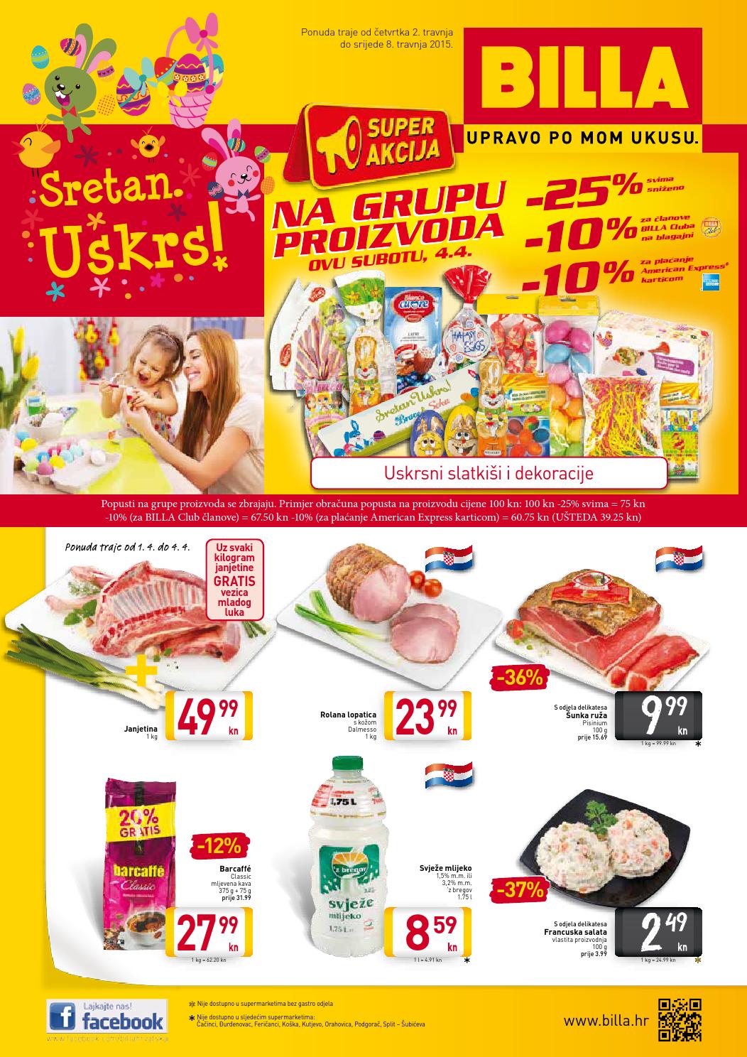 Billa katalog Sretan Uskrs od 02.08.04.2015. by Catalog.hr Issuu