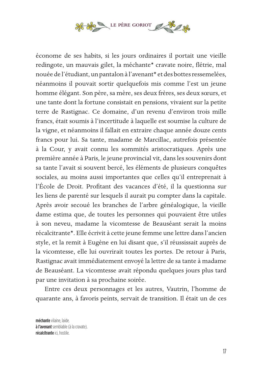 Le Père Goriot Résumé Chapitre Par Chapitre Pdf