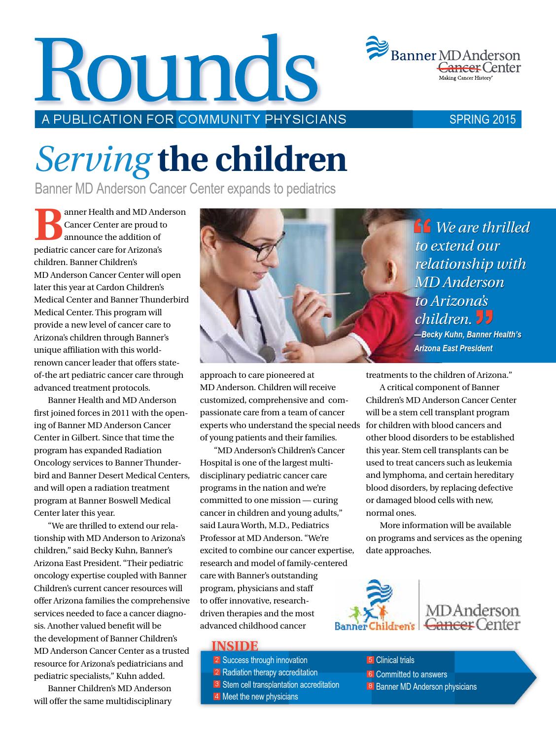 Banner Md Anderson Rounds Spring 2015 By Republic Media Content