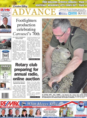 Creston Valley Advance, April 09, 2015 by Black Press Media Group - Issuu