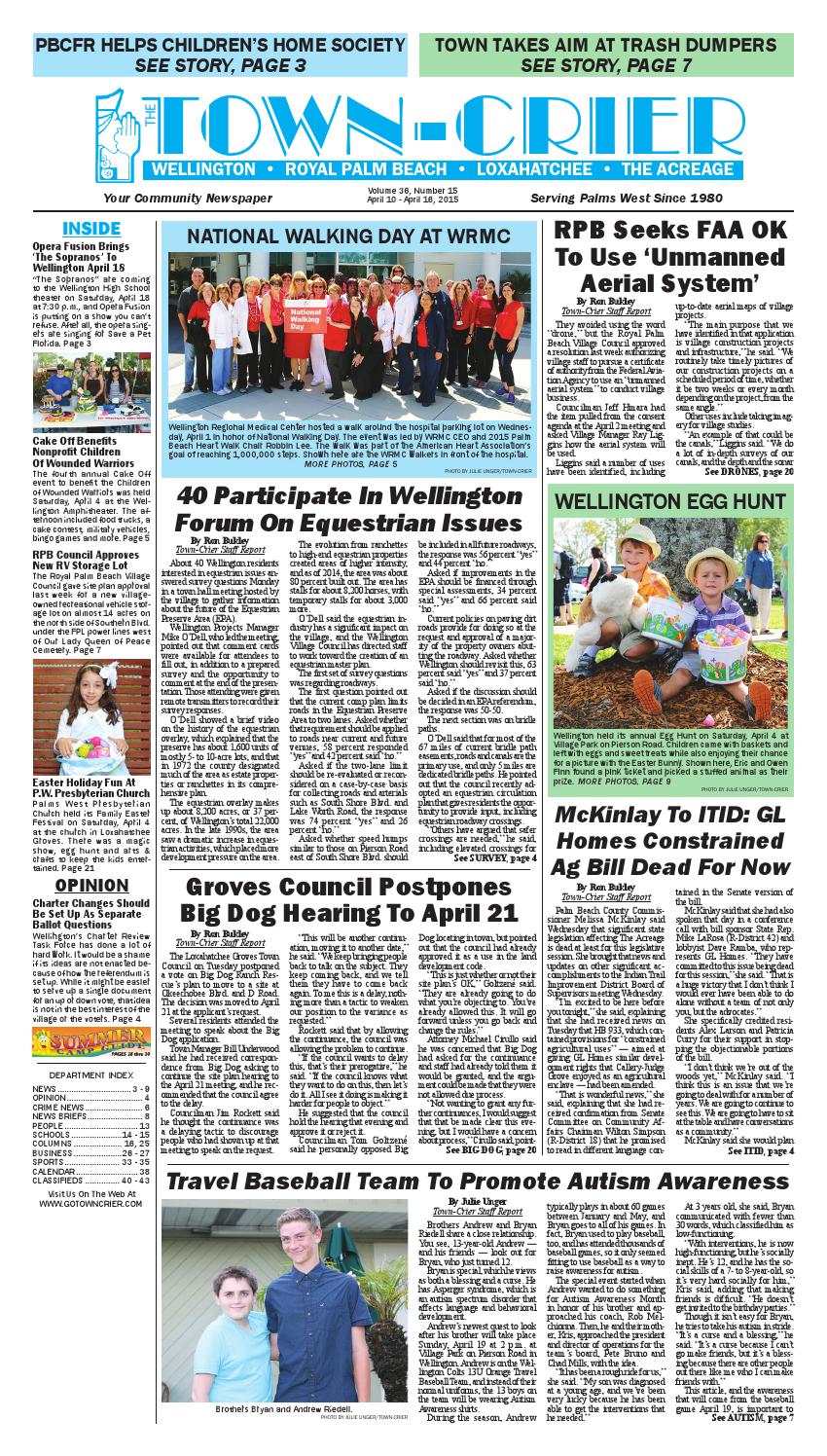 Town Crier Newspaper April 10 2015 By Wellington The Magazine Llc Issuu