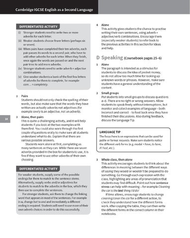 Preview Cambridge IGCSE® English as a Second Language Teacher's Book ...