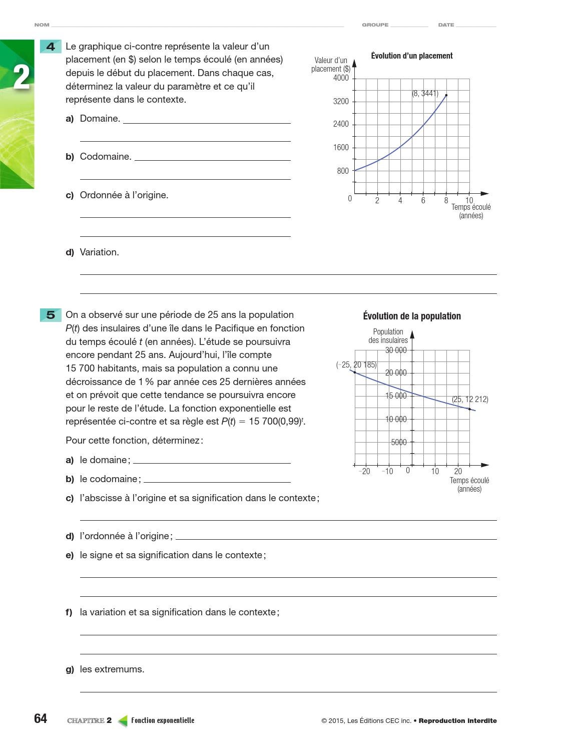 Point De Mire Secondaire 5 Sn Corrigé