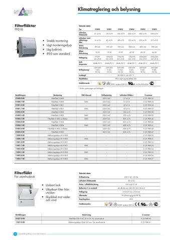 OEM International 灯饰目录 · Klimatreglering × belysning 2015 第 18 页