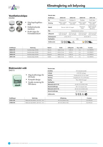 OEM International 灯饰目录 · Klimatreglering × belysning 2015 第 20 页