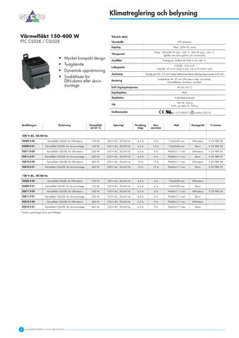 OEM International 灯饰目录 · Klimatreglering × belysning 2015 第 6 页