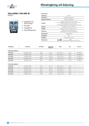 OEM International 灯饰目录 · Klimatreglering × belysning 2015 第 8 页