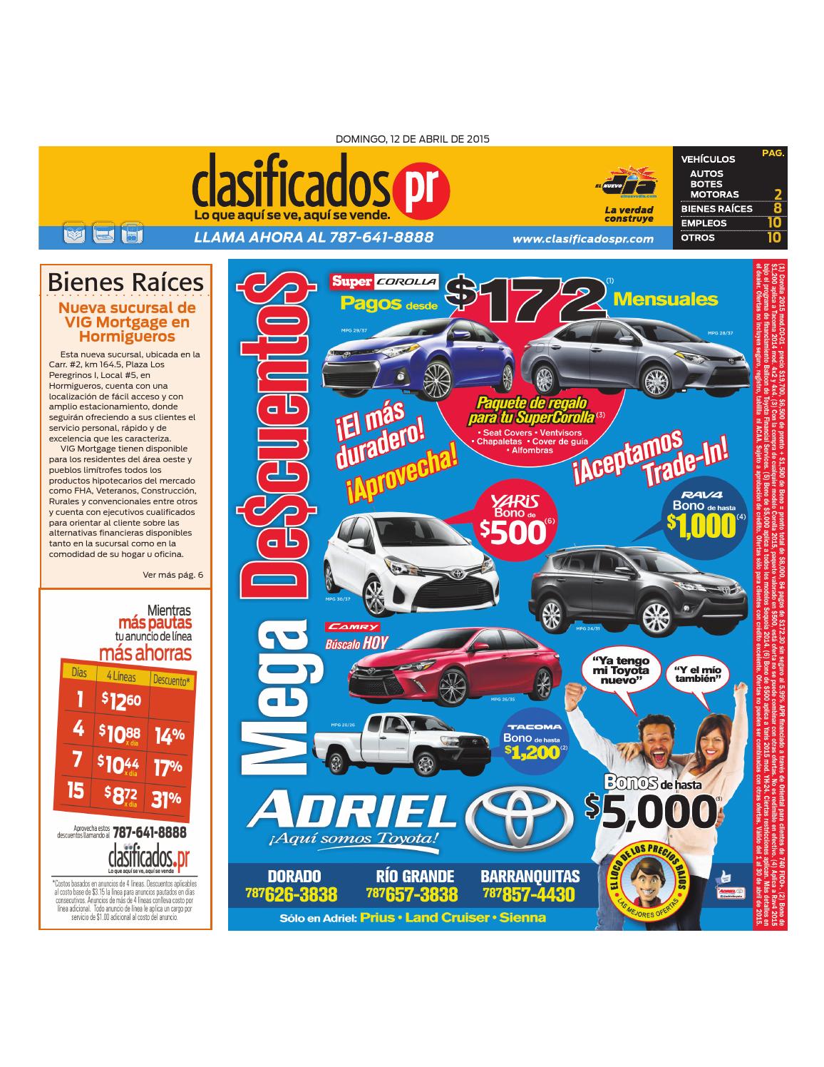 ClasificadosPR 04 12 2015 by Issuu