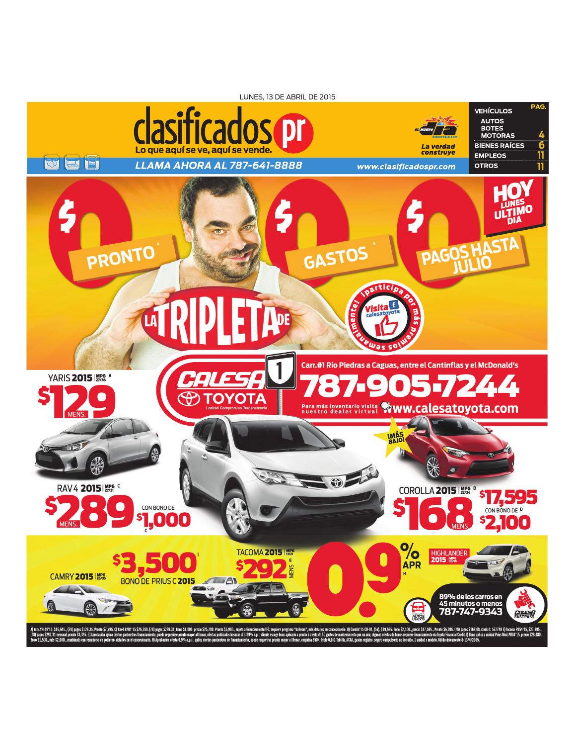 Clasificados PR 04 13 2015 by Issuu