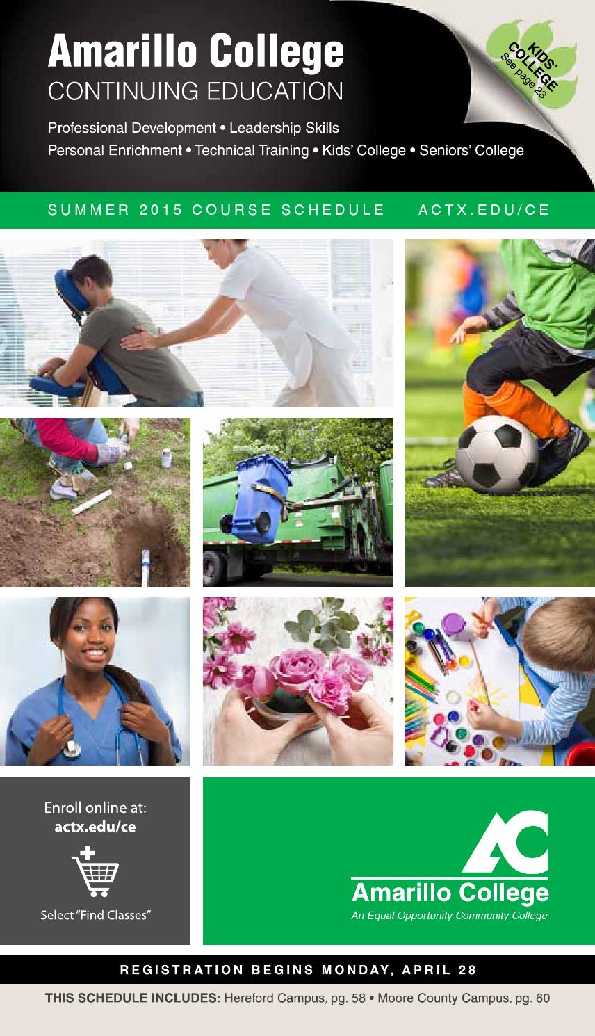 Continuing Education Summer 2015 by Amarillo College Issuu