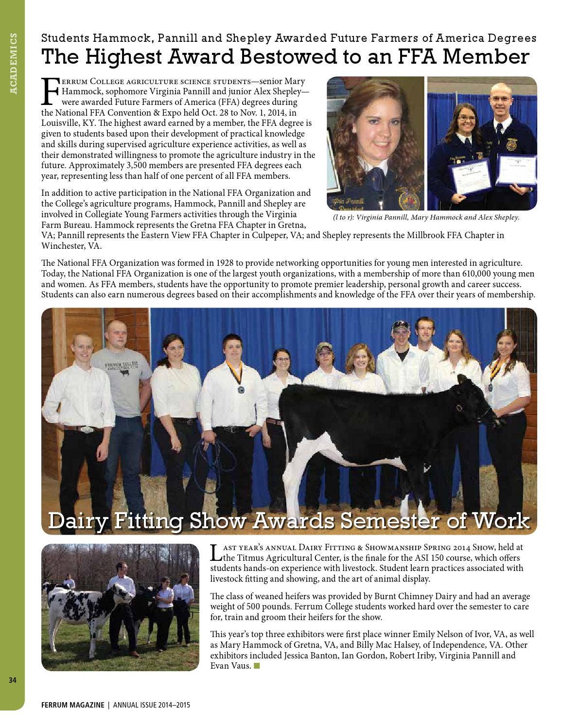 Ferrum College Magazine 2015 by Ferrum College Issuu