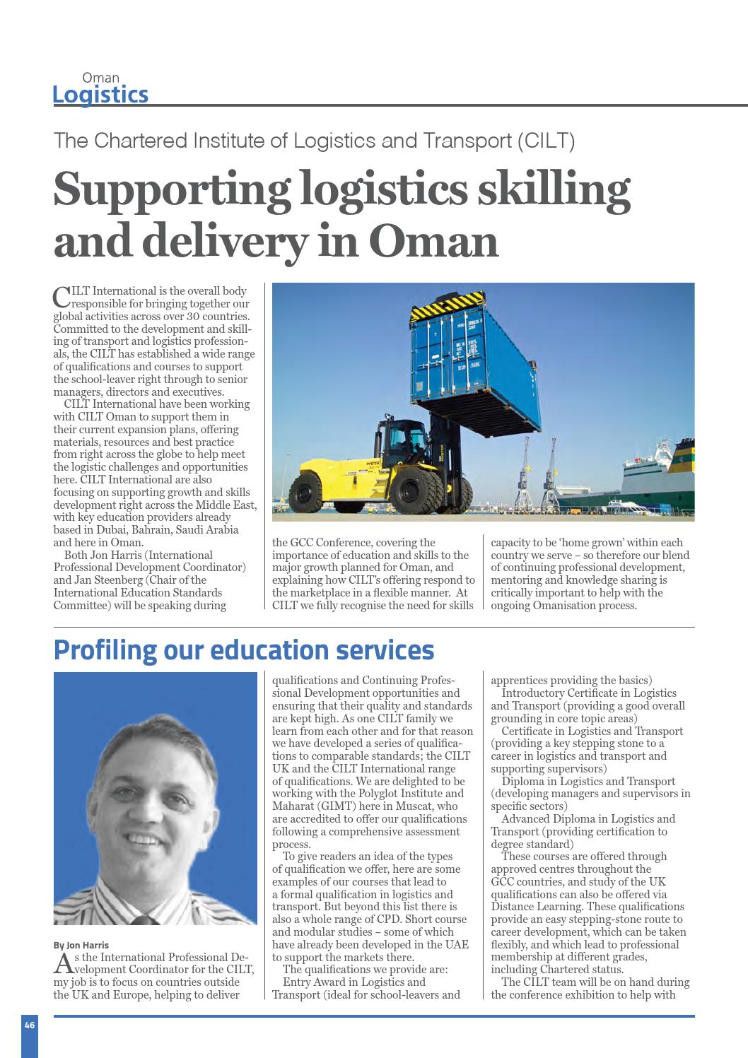 Oman Logistics Magazine for GCC Supply Chain & Logistics Conference