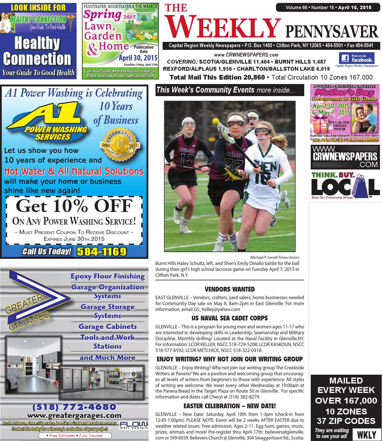 The Weekly Pennysaver 041615 by Capital Region Weekly Newspapers Issuu
